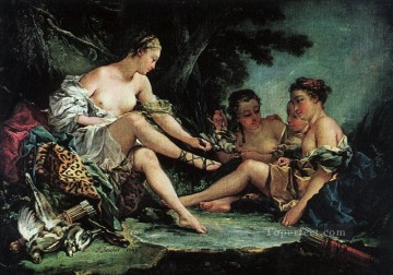 フランソワ・ブーシェ Painting - ダイアナスが狩りから戻る ロココ・フランソワ・ブーシェ